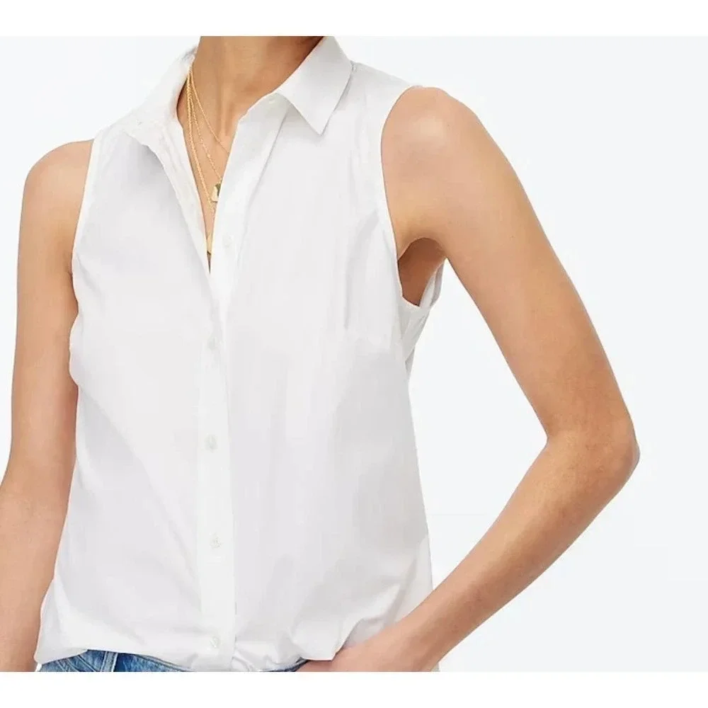 J.Crew Sleeveless Cotton Shirt